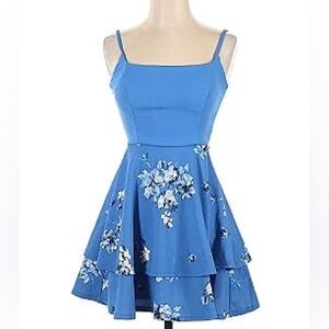 francesca's Jun & Ivy Floral Tank Cutout back dress size medium